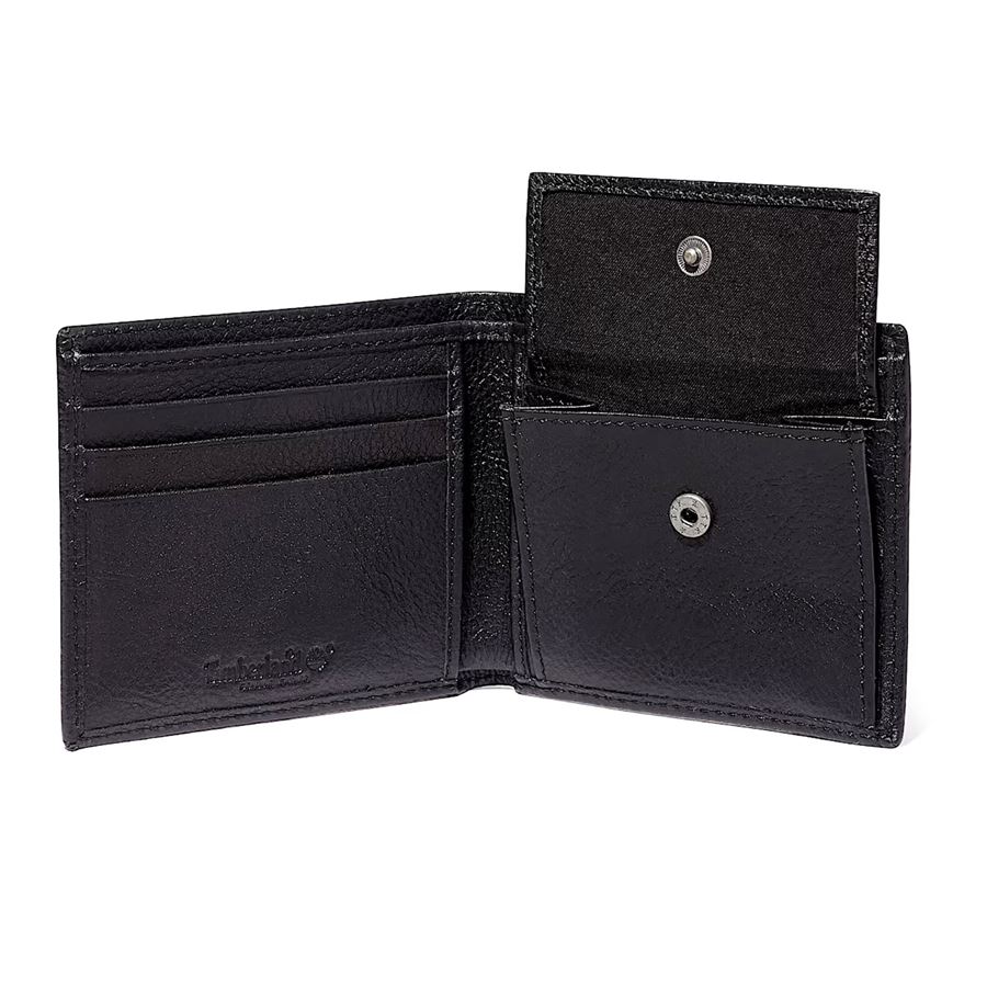 Portafoglio Bifold con Portamonete Kennebunk da Uomo in colore nero Timberland | TB0A1DFU0011